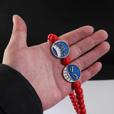 Anime Ace Red Beads Necklace Beard Pendant Cosplay Charm