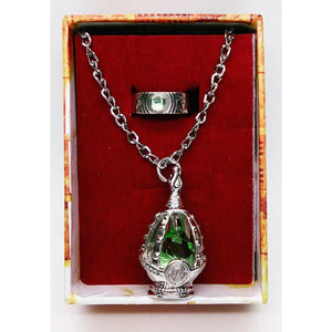 Madoka Magica Soul Gem Necklace & Rings Set
