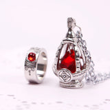 Madoka Magica Soul Gem Necklace & Rings Set