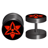 Anime Sharingan Earrings For Men Akatsuki Fake Plug Piercing Jewelry