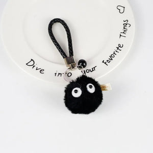 Spirited Away Keychain Briquettes Plush Totoro Pendant Bag Girl Jewelry Gift