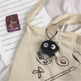 Spirited Away Keychain Briquettes Plush Totoro Pendant Bag Girl Jewelry Gift