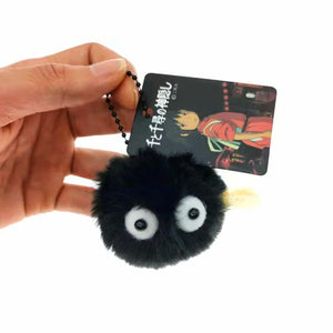 Spirited Away Keychain Briquettes Plush Totoro Pendant Bag Girl Jewelry Gift