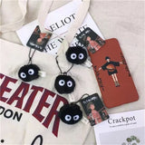 Spirited Away Keychain Briquettes Plush Totoro Pendant Bag Girl Jewelry Gift