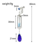 Vanitas Anime Cosplay Crystal Earrings Ear Clip Stud Jewelry Pendants