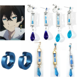 Vanitas Anime Cosplay Crystal Earrings Ear Clip Stud Jewelry Pendants