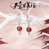 Anime TGCF Earrings Xie Lian Cosplay Ear Clip Studs Jewelry Pendant