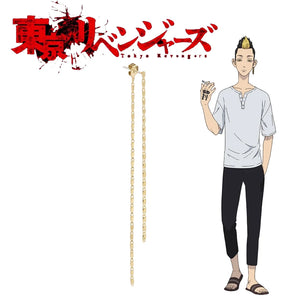 Tokyo Revengers Hanma Shuji Earrings Long Tassel Pendant Ear Stud