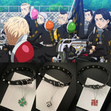 Tokyo Revengers Hinata Tachibana Necklace Four Leaf Clover Pendant Choker