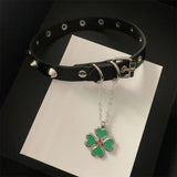 Tokyo Revengers Hinata Tachibana Necklace Four Leaf Clover Pendant Choker