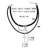 Tokyo Revengers Baji Cross Pendant Choker Necklace Leather Punk Cosplay Jewelry