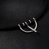 Tokyo Revengers Baji Cross Pendant Choker Necklace Leather Punk Cosplay Jewelry