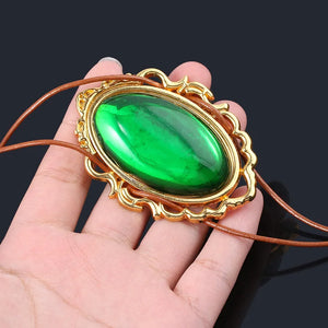 Violet Evergarden Necklace Rope Chain Green Pendant Cosplay Jewelry