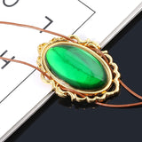 Violet Evergarden Necklace Rope Chain Green Pendant Cosplay Jewelry