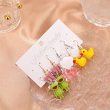 Anime Acrylic Bear Butterfly Earrings Resin Women Party Jewelry