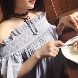 Anise Arrival Velvet Choker Necklaces Alloy Tassels Long Necklace