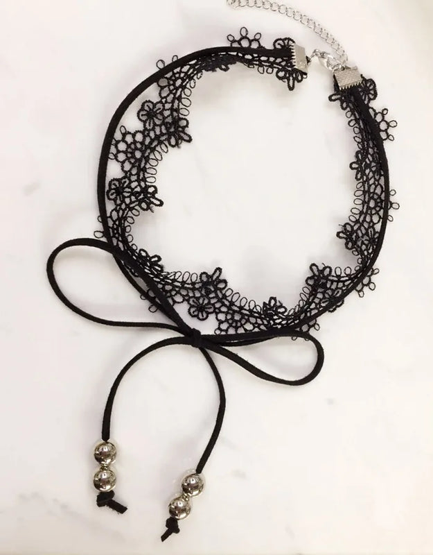 Anise Arrival Velvet Choker Necklaces Alloy Tassels Long Necklace