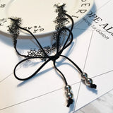 Anise Arrival Velvet Choker Necklaces Alloy Tassels Long Necklace