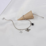 925 Sterling Thai Silver Bee Anklet Foot Chain Jewelry for Women Girls