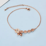 Korean-style Titanium Steel Anklet with Five Coins, Sexy Design