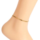 Stainless Steel Anklet with Extender Chain - Women's Jewelry