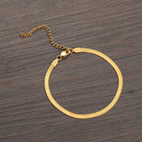 Stainless Steel Anklet with Extender Chain - Women's Jewelry