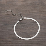 Stainless Steel Anklet with Extender Chain - Women's Jewelry