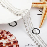 Glitter Silver Anklet Bracelet for Women Beach Wear