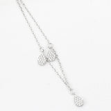 S925 Pure Silver Sandals Beach Chain Anklets with Small Zircon