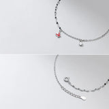 Silver 925 Butterfly Anklets for Women Foot Jewelry Chains Ladies Bracelet