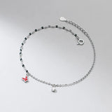 Silver 925 Butterfly Anklets for Women Foot Jewelry Chains Ladies Bracelet