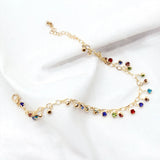 Crystal Rhinestone Anklet Female Beach Feet Jewelry For Woman