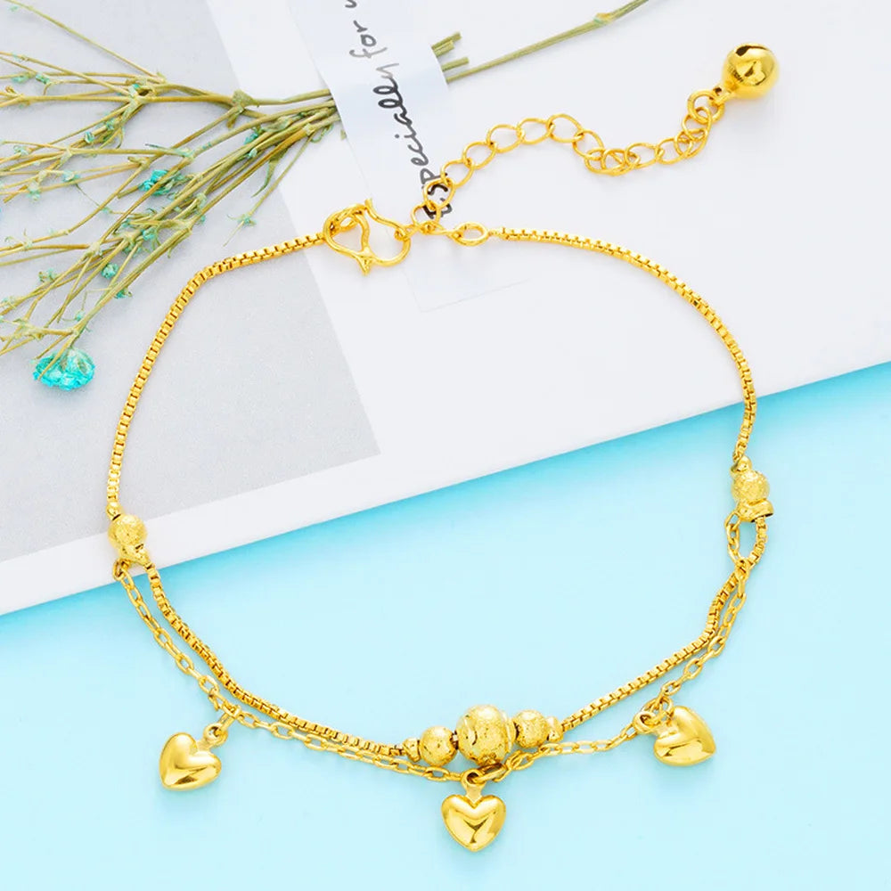 Anklets for Women 24K Bracelet Ankle on The Leg Egirl Foot Jewelry