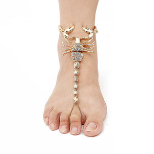 Scorpion Anklet Bracelet Bohemian Jewelry Beach Foot Toe Ring