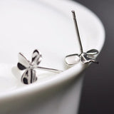 925 Silver Three Leaf Stud Earrings Women Engagement Jewelry Brincos