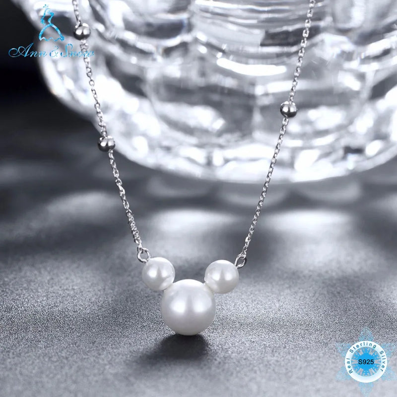 925 Sterling Silver Shell Long Chain Pearl Necklace