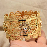 Annayoyo 24K Red Stone Dubai Bracelet for Women Girls