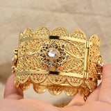 Annayoyo 24K Red Stone Dubai Bracelet for Women Girls