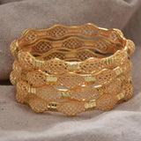 Annayoyo Africa Flowers Bangles Wedding Girls Women Flower Bracelet Copper