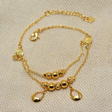Annayoyo Dubai Arab Vintage Link Chain Anklets For Women Men Baby Ankle Bracelet