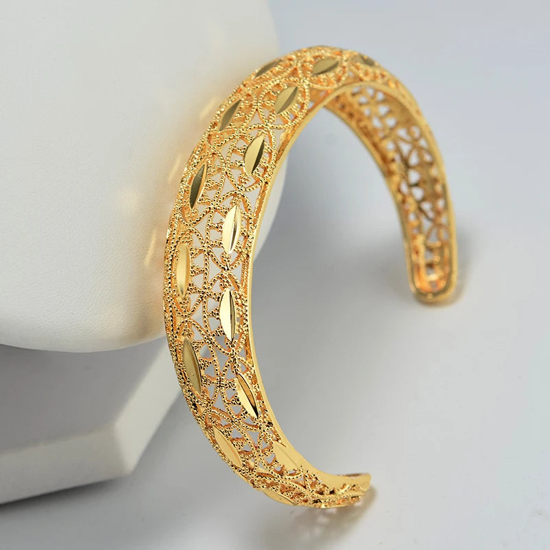 Annayoyo Dubai Party Wedding Bangle & bracelets Women Decoration Bangle