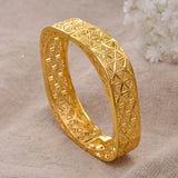 Annayoyo Ethiopian 4Pcs/lot Africa Bangles for Women Dubai Bride Bracelet