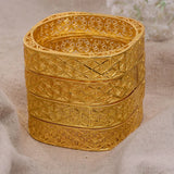 Annayoyo Ethiopian 4Pcs/lot Africa Bangles for Women Dubai Bride Bracelet