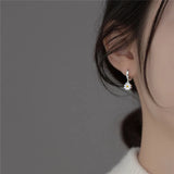 925 Sterling Silver Daisy Flowers Dangle Earrings Women Girl GMN112