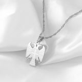 Serbian Eagle Pendant Necklace Silver/Gold Srbija Jewelry #158021