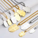 Serbia Map Flag Pendant Necklace Serbian Jewelry #322701