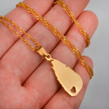 Anniyoc Sri Lanka Map Pendant Necklace for Women Charm Jewelry