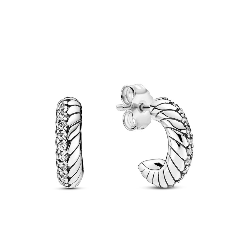Annmors 925 Silver Rose Hoop Earrings For Women
