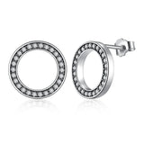 Annmors 925 Silver Rose Hoop Earrings For Women