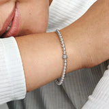 Sterling Silver 925 Rose Beads Bracelet DIY Foundation Bead Bracelet